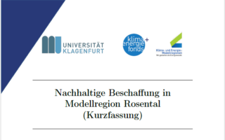 Nachhaltige Beschaffungsmuster in der Klima- und Energie-Modellregion Carnica Rosental: Neue Studie der AAU Klagenfurt in Kooperation mit KEM